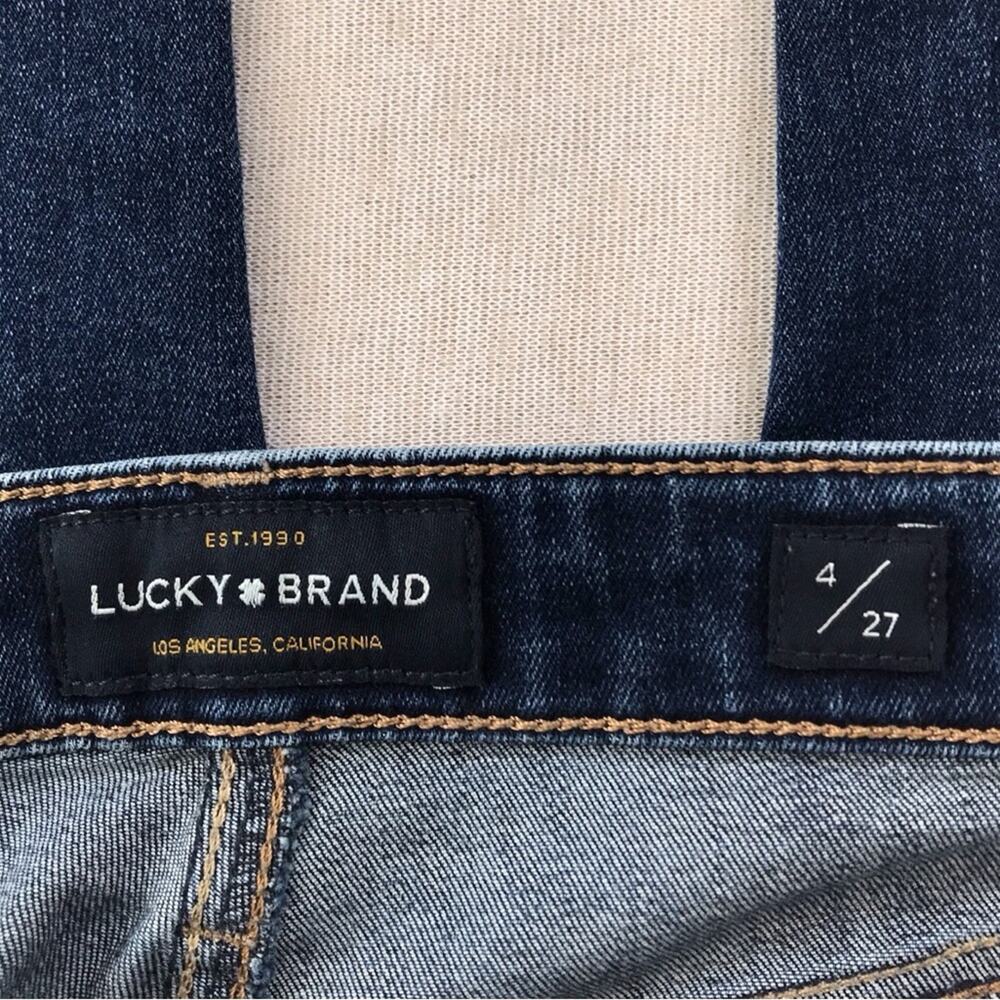 Lucky Brand Skinny Jeans Bridgette Style High Waisted with Distress Size 4/27 - Picture 7 of 10